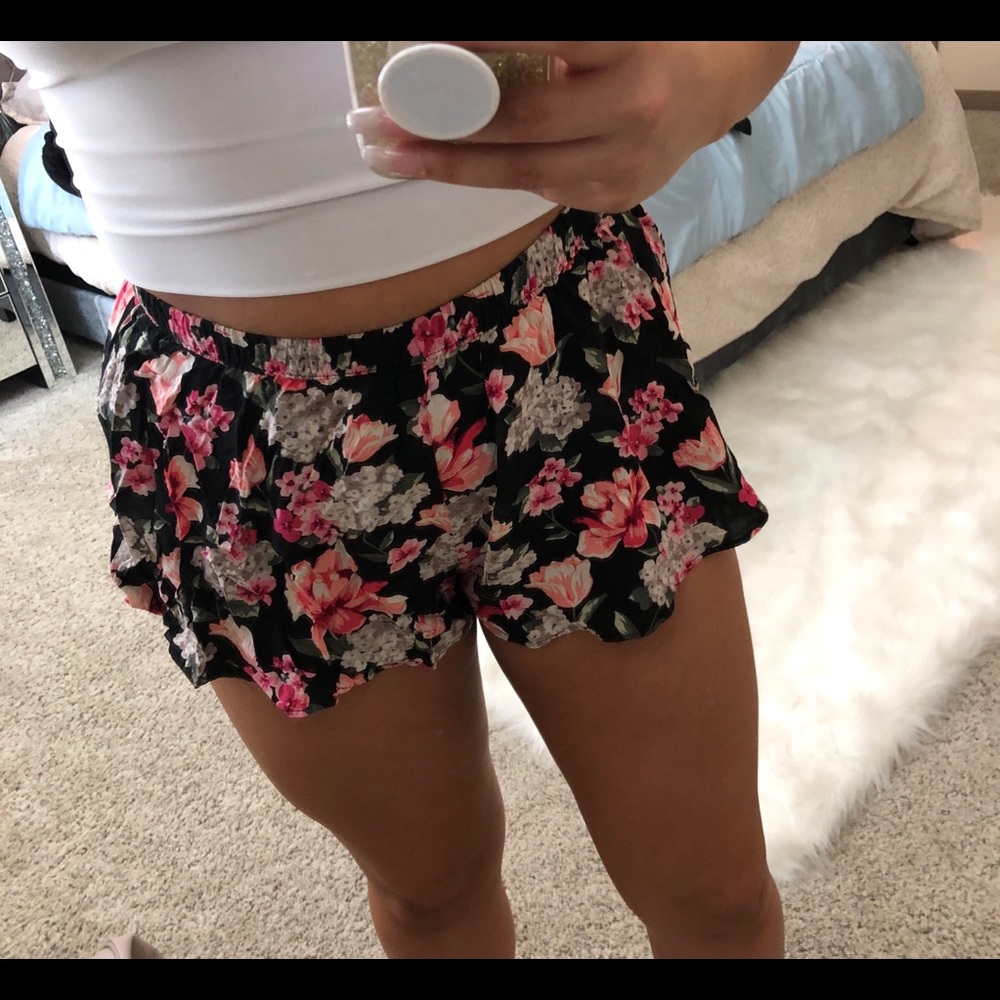 Floral and flowy shorts